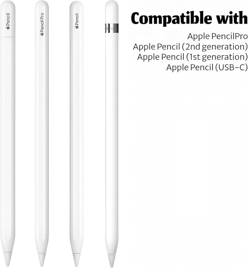 BXVX Christmas Stocking Stuffers 6-Pack Apple Pencil Tips – [Gift Ready] with Red Merry Christmas Bag – 4 Metal + 2 Silent Silicone Nibs Replacement for Apple Pencil 1st & 2nd Gen, iPad Pro/Air Stylus - Image 5